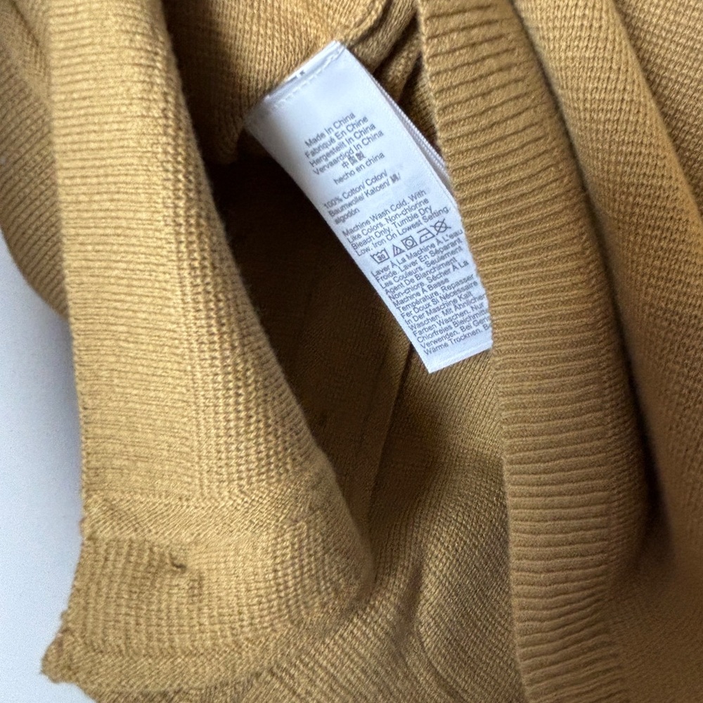 J.Crew, patch pocket sweater, lady jacket, cotton, honey, brown preppy XS NWT - Picture 5 of 6
